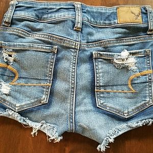American Eagle high rise shortie shorts